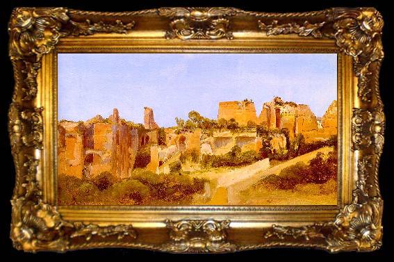 framed  Charles Blechen The Ruins of the Septizonium on the Palatine in Rome, ta009-2